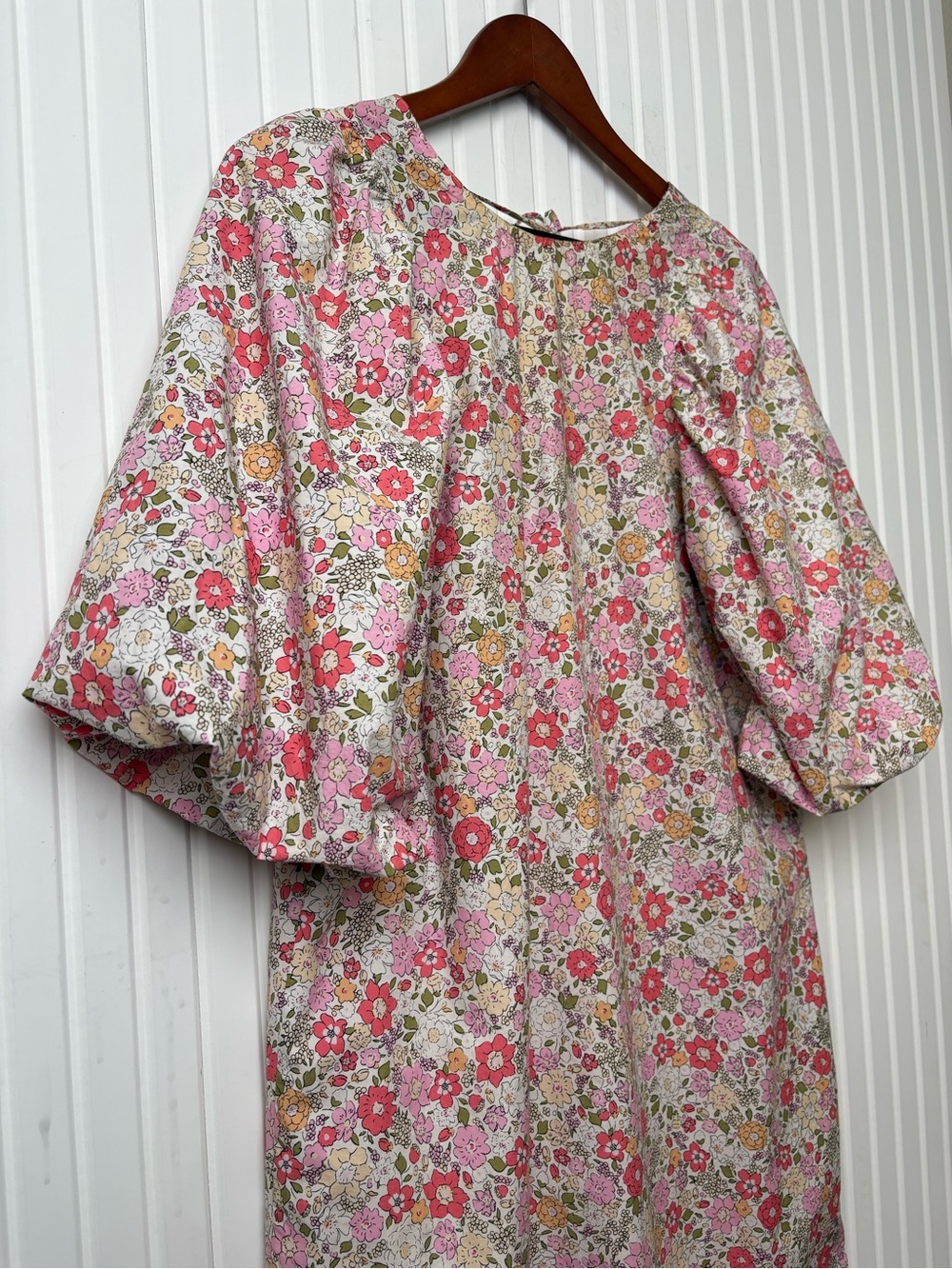 H&M Womens Floral Puff Sleeve Maxi Dress XS Cottagecore Bohemian Peasant Modest - Picture 3 of 16